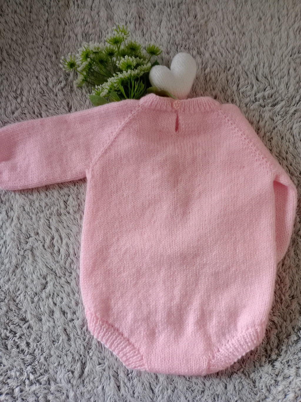 Long Sleeved Babygrow - Pink