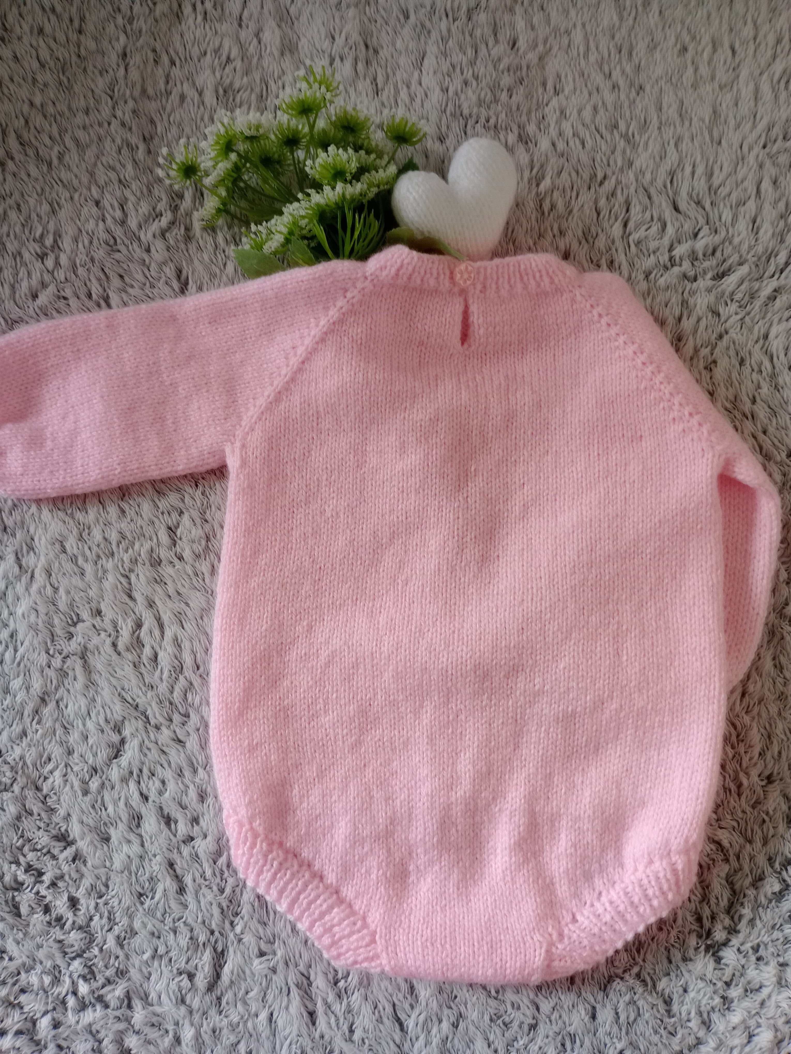 Long Sleeved Babygrow - Pink