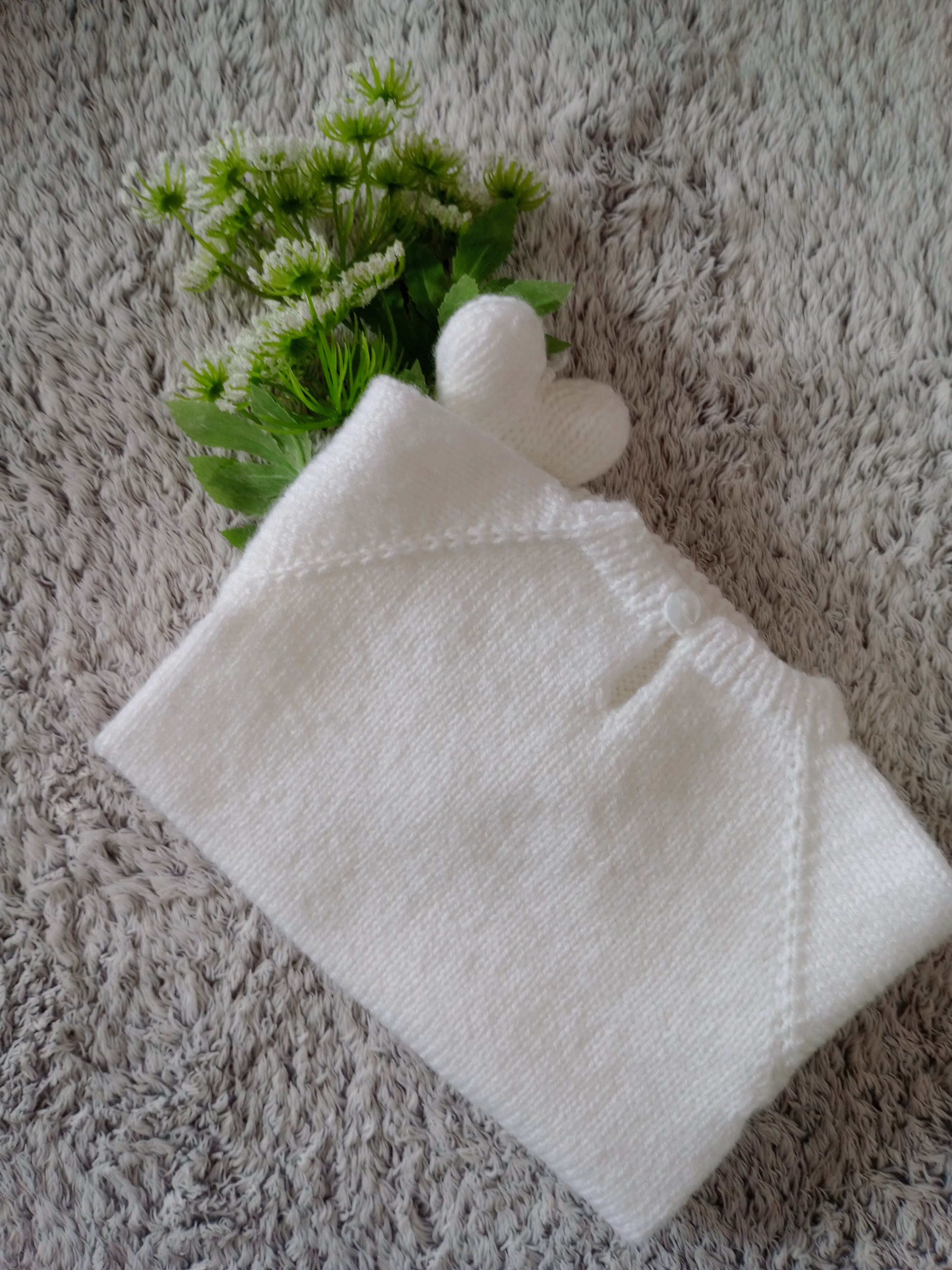 Long Sleeved Babygrow - White