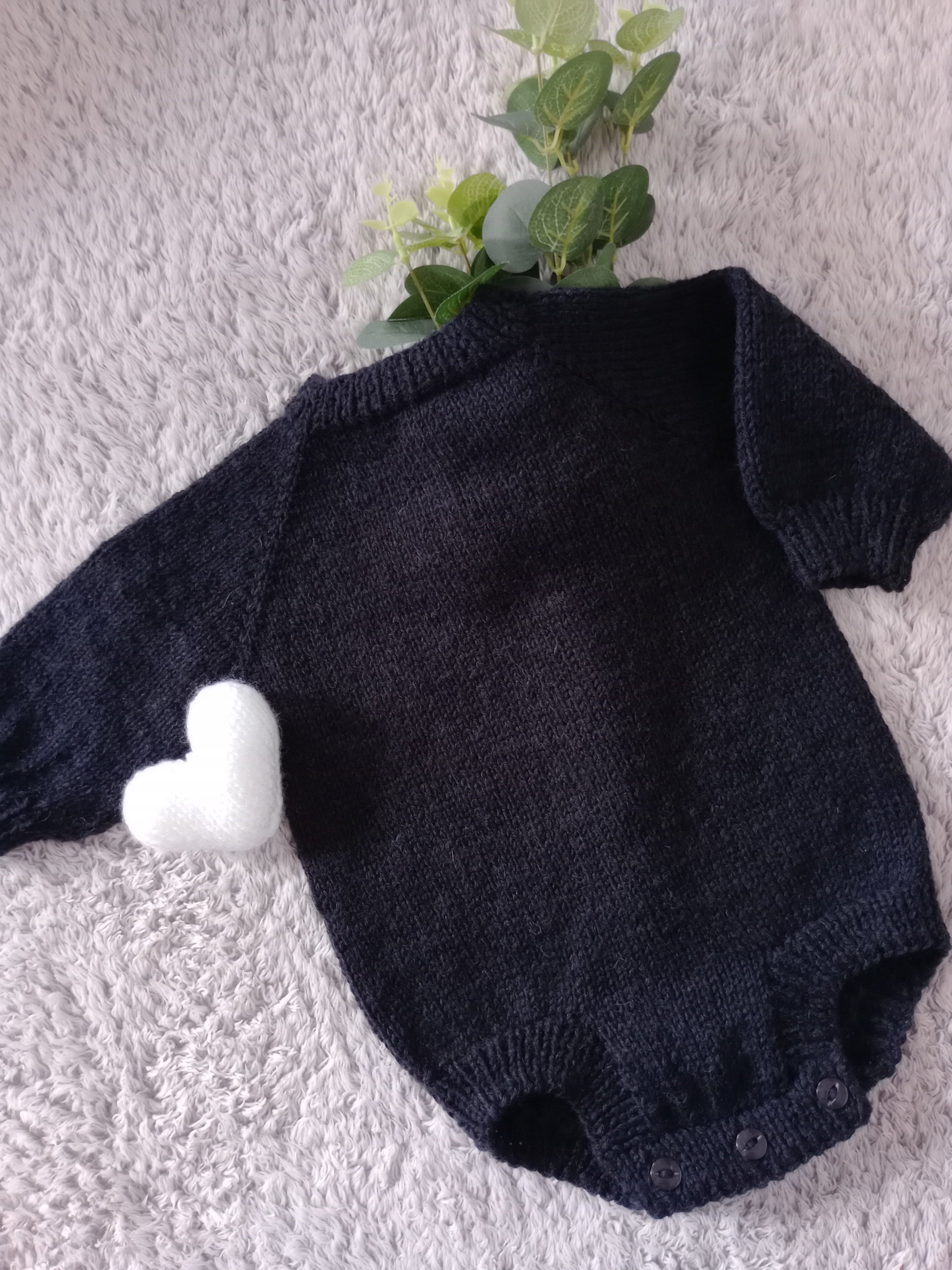 Long Sleeved Babygrow - Navy Blue