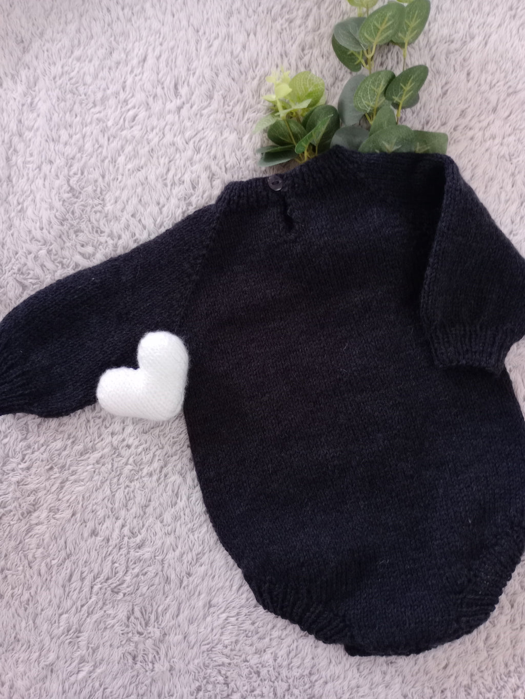 Long Sleeved Babygrow - Navy Blue