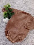 Long Sleeved Babygrow - Brown