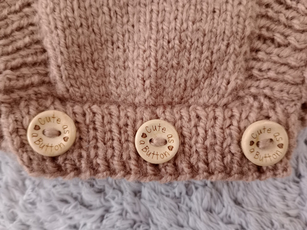 Long Sleeved Babygrow - Brown