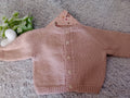 Round Neck Cardigan - Dusky pink