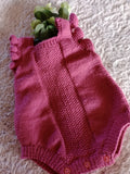 Frilled Romper - Clover PInk