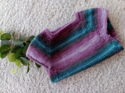 Dress Cap Sleeved - Purple & Teal mix